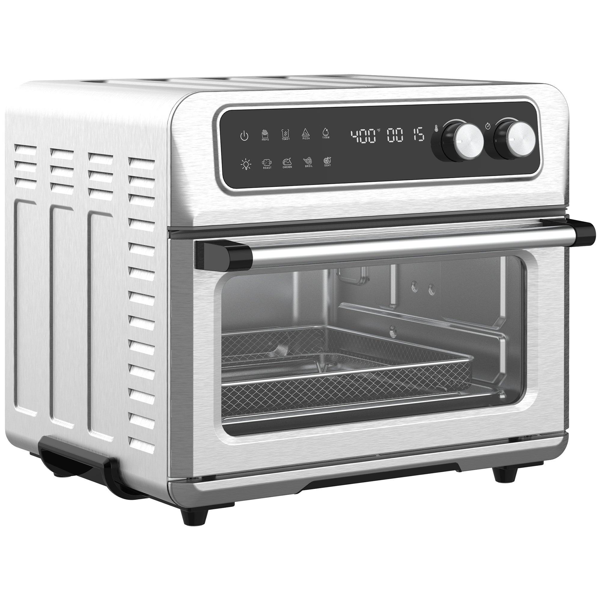 Air-Fryer-Toaster-Oven,-21QT-8-In-1-Convection-Oven-Countertop,-Broil,-Toast,-Dehydrator,-Thaw-and-Air-Fry,--Accessories-Included,-1800W,-Stainless-Steel-Finish-kitchen-appliance