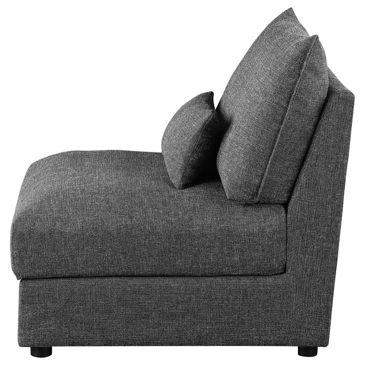 Wakefield - Upholstered Armless Slipper Chair - Black