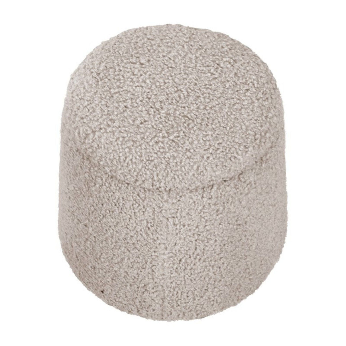 Elegant Round Storage Ottoman Upholstered