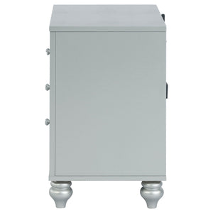Gunnison 2-drawer Nightstand Silver Metallic