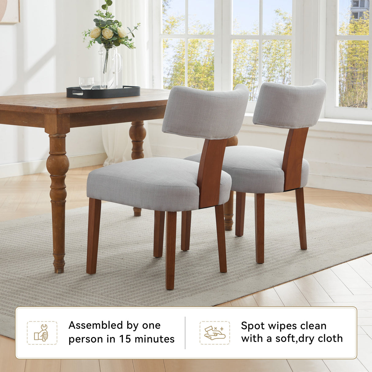 Set of 2 Dining Chairs