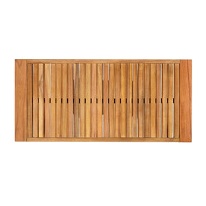 2-Piece Outdoor Teak Acacia Wood Conversation Set