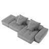 Modern Oversized Modular Sectional Sofa with Pillows - Multiple Colors