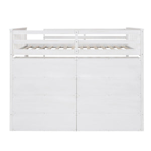 Loft Bed With 8 Open Storage Shelves And Built In Ladder