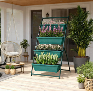 4-Tier Vertical Raised Garden Planter with 4 Boxes