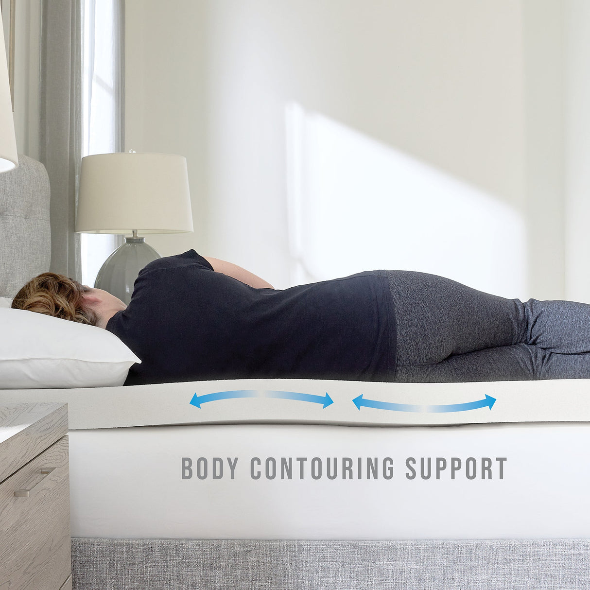 3-inch adaptifoam responsive memory foam mattress topper