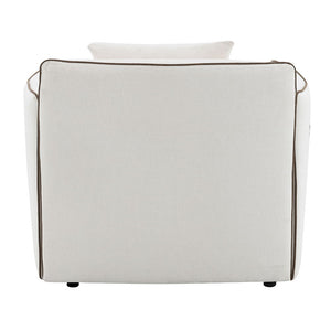 Yolanda - Chair With Pillow - Beige Chenille