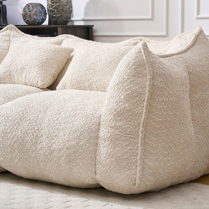 Comfortable Dual Beanbag Chair With High Resilience Foam Core For 2 People