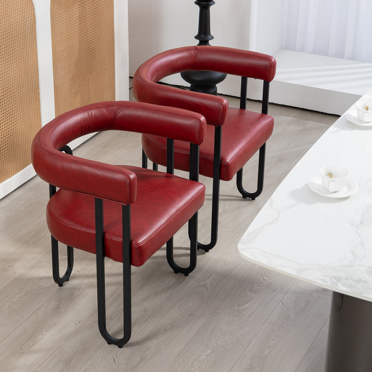 House hold contemporary designed upholstered accent/dining chair/barrel side chairs set of 2