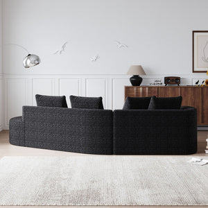 Upholstered Oversized Sectional Sofa - 4 Seater