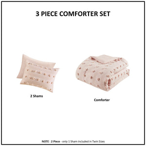Full/Queen Clip Jacquard Comforter Set