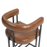 Household bar stools set of 2, modern upholstered with back
