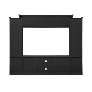 All-In-One TV Stand With Bookcase For TVs Up To 65"