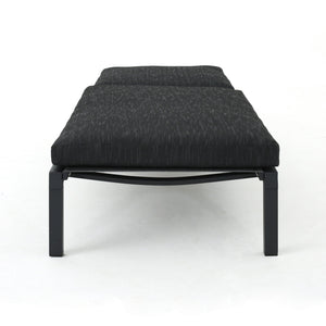 Modern Chaise Lounge With Wate Resistant Fabric Cushions