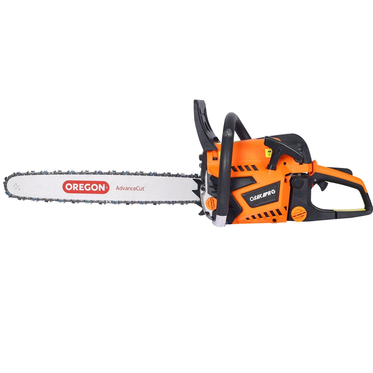 58Cc Gasoline Chainsaw 20" Bar For Wood Cutting With Oregon Chain And Bar - Orange