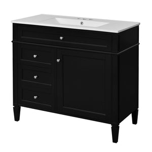 Bathroom Vanity With Top Sink, 2 Drawers And Tip Out Drawer