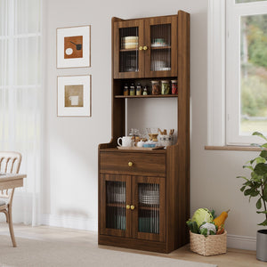 Kitchen Pantry Hutch Storage Cabinet Farmhouse Style