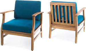 Perla Contemporary Club Chair with Water Resistant Cushions