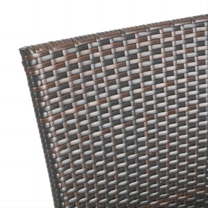 GigaTech Brown PE Rattan Outdoor Chairs Set of 3
