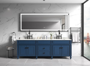 96 x 36 Inch LED Bathroom Mirror with Aluminum Frame
