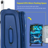 Softside expandable 3-piece luggage set with spinner wheels