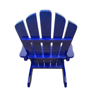 Ehomexpert Classic Wood Children Adirondack Chair Blue Solid Wood Indoor Outdoor