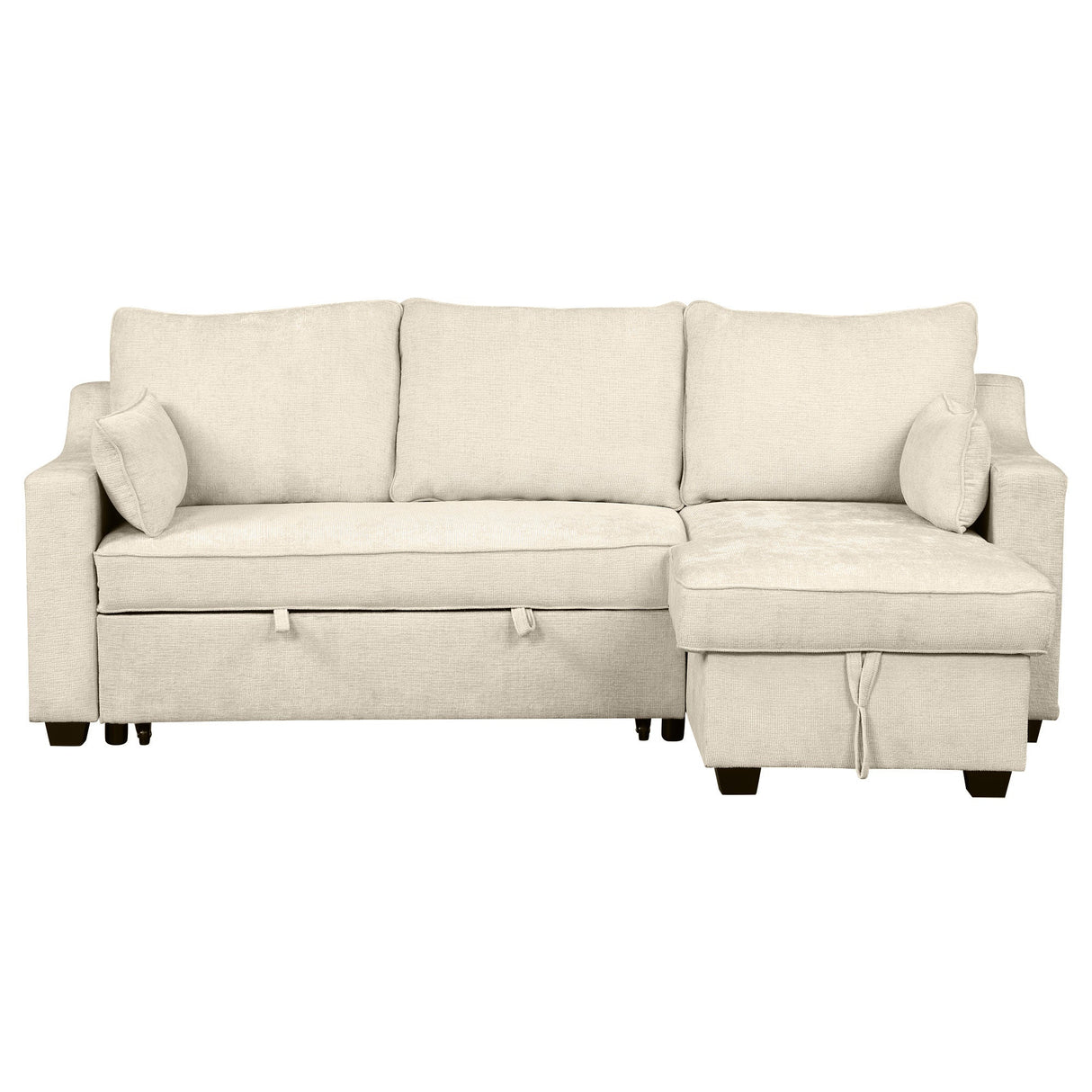The Lionel Multifunctional Chenille Convertible Sofa Bed - USB and Storage
