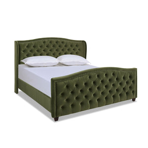 Marcella - Upholstered Shelter Headboard Bed Set