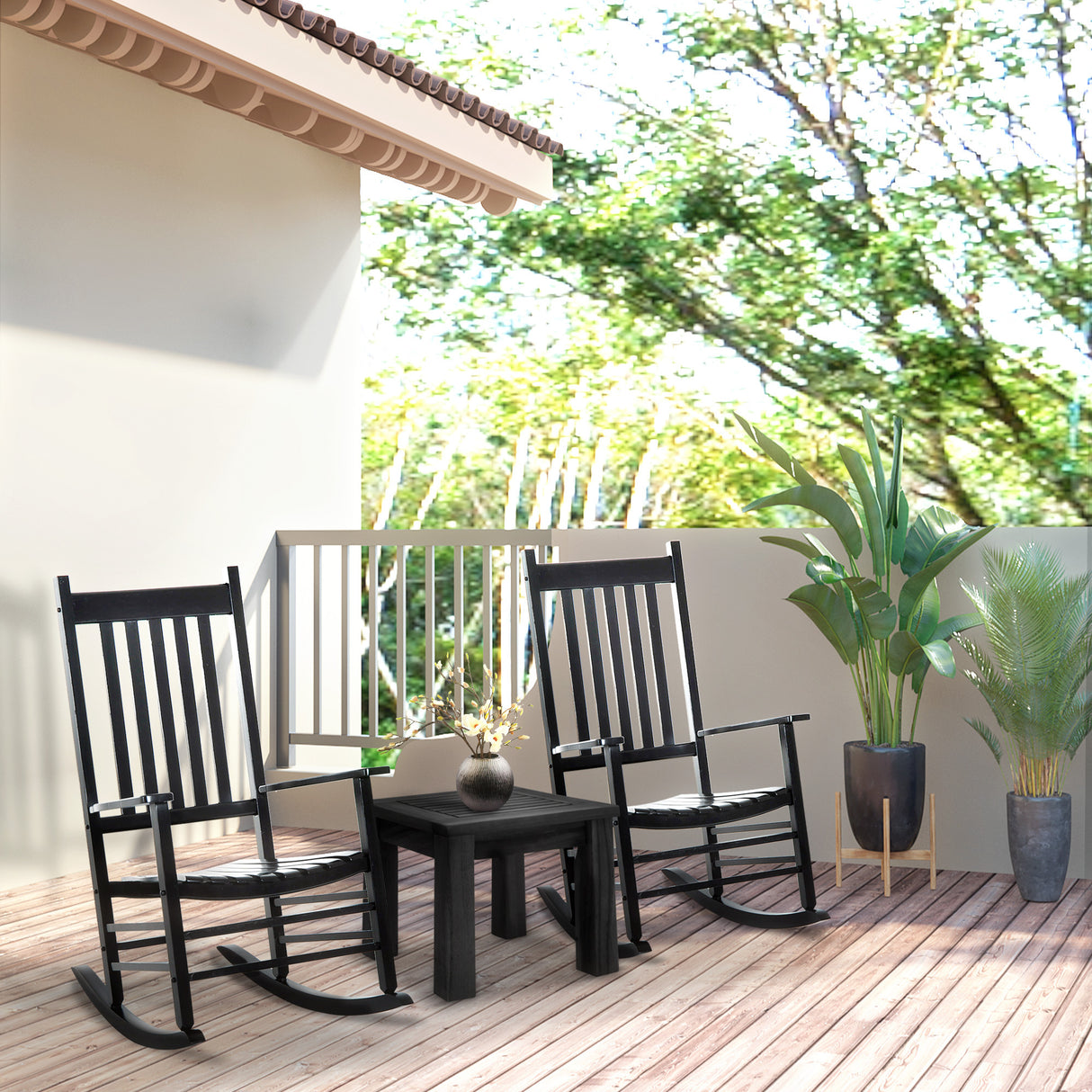 Outsunny-outdoor-rocking-chair,-patio-wooden-rocking-chair-with-smooth-armrests,-high-back-for-garden,-balcony,-porch,-supports-up-to-352-lbs.,-black-Outdoor-Chairs