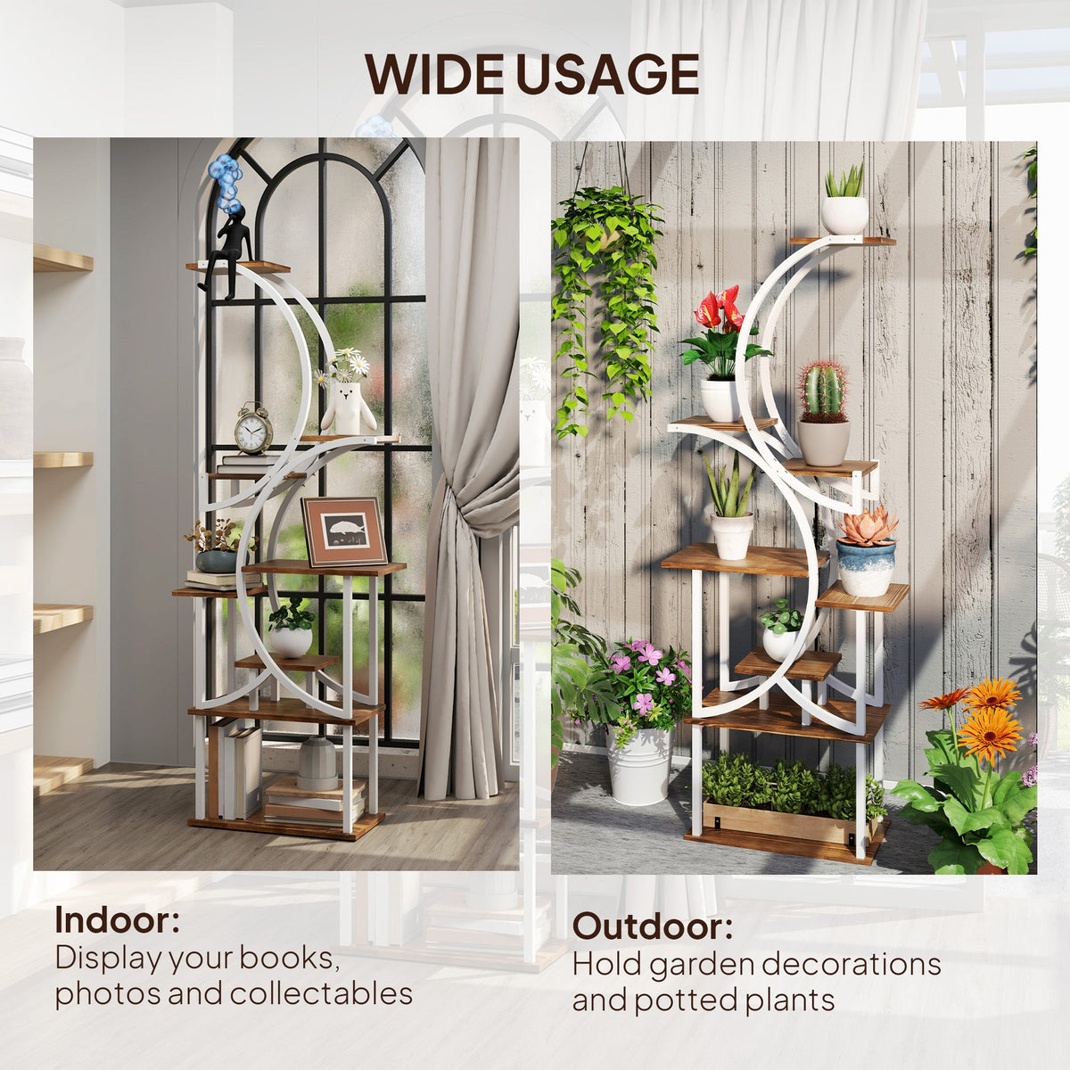 Outsunny 8 Tier Plant Stand Indoor