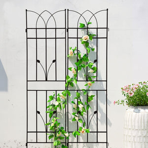 Metal Garden Trellis Rustproof For Climbing Plants Outdoor Flower Support