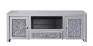 Noralie Mirrored & Faux Diamonds TV Stand (Assembled)