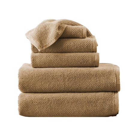 Cotton textured bath towel set - acacia collection
