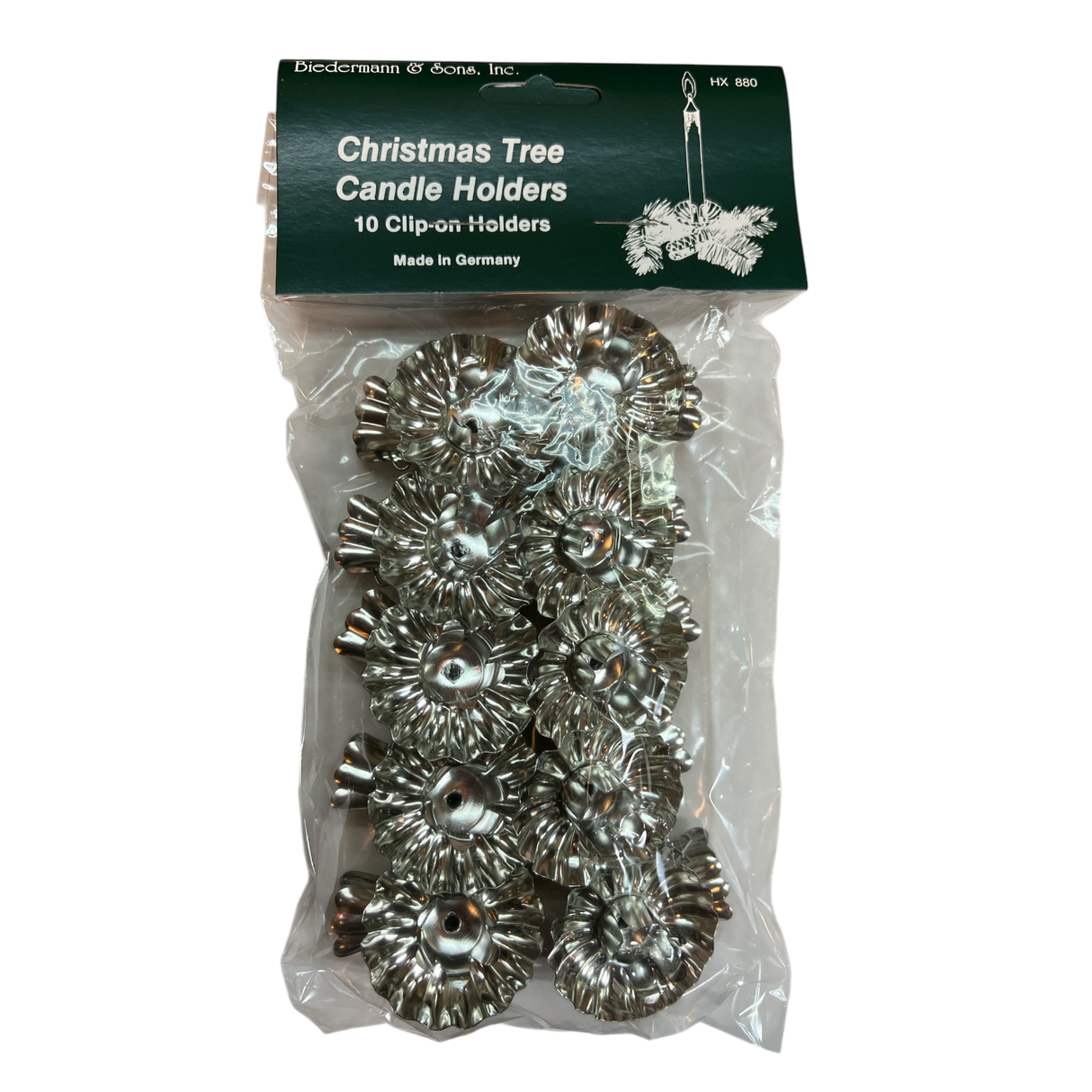 Silver Clip-on Candle Holders - Set of 10