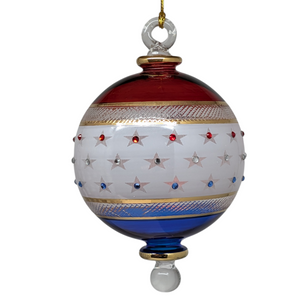 Stars & Stripes Forever: The Egyptian Glass Patriotic Star Globe Ornament