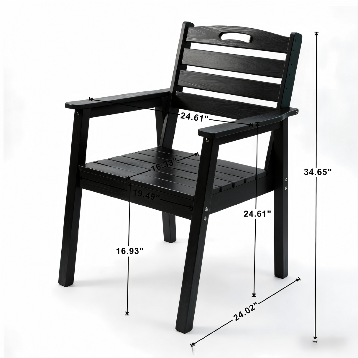 HDPE Outdoor Patio Dining Set - Table and Four Chairs