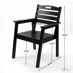 HDPE Outdoor Patio Dining Set with 6 Chairs