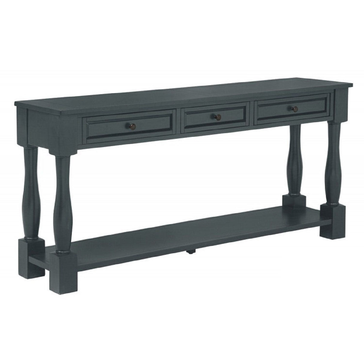 Long Console Table With Drawers And Shelf