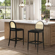 30.5'-The-Vardenfell™-Oak-&-Cane-Bar-Stools-–-Set-of-Two,-Set-of-2-Table-&-Bar-Stools