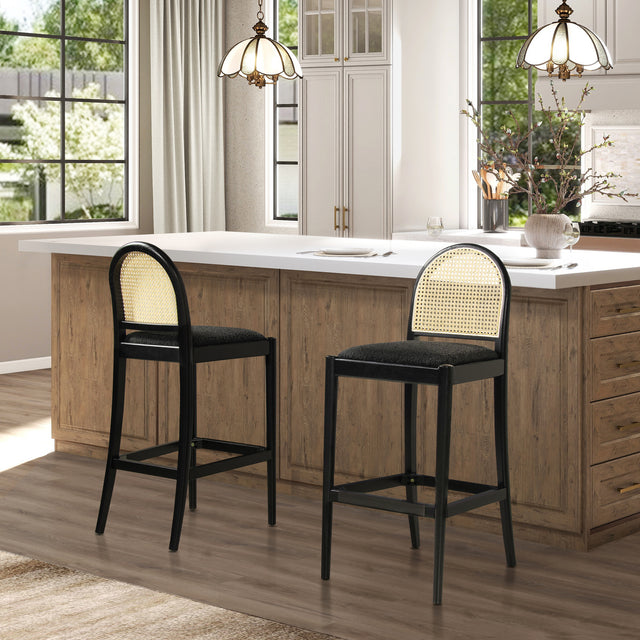 30.5'-The-Vardenfell™-Oak-&-Cane-Bar-Stools-–-Set-of-Two,-Set-of-2-Table-&-Bar-Stools