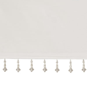 Lightweight Faux Silk Valance With Beads