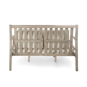 Outdoor Daybed With Four Pillows (Gray+Beige Cushion)