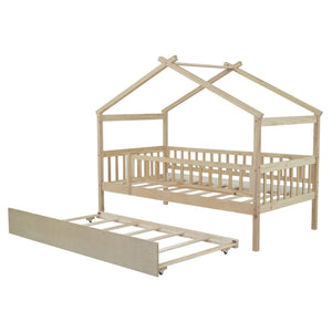 Creativity House Bed With Twin Size Trundle