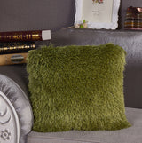 'Decorative' Shaggy Pillow with Lurex (18-in x 18-in)