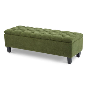 Ottoman Bench & Storage - Green