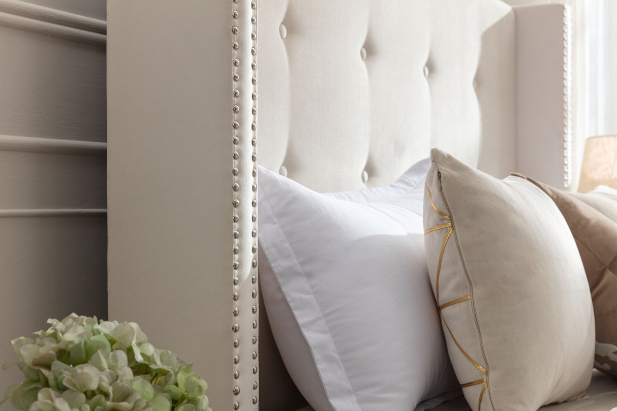 Luxury Wingback Upholstered Bed Frame