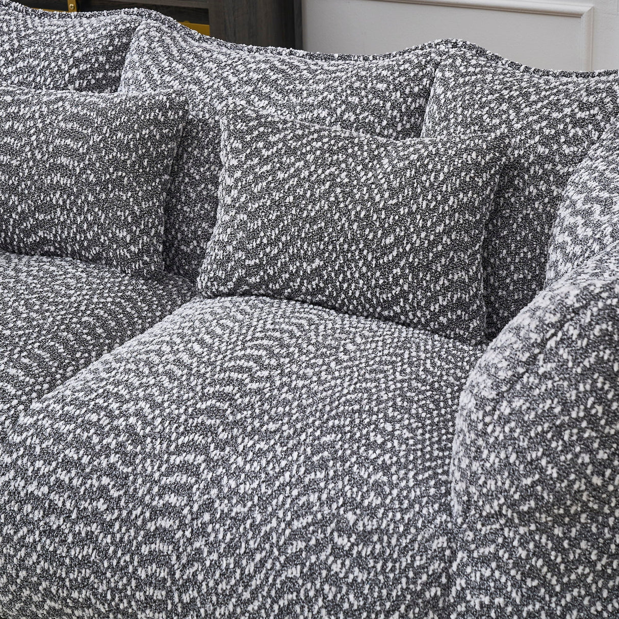 Comfortable Dual Beanbag Chair With High Resilience Foam Core For 2 People