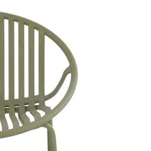 Patio Dining Chairs Stackable Chairs with Breathable Design (Set of 2)