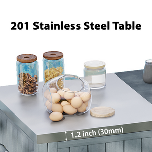 K&K 66.5" Outdoor Kitchen Island for Big Green Egg Grills