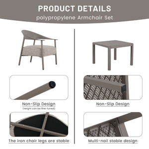 Furniture Set With Seat Cushions, Sturdy And Durable